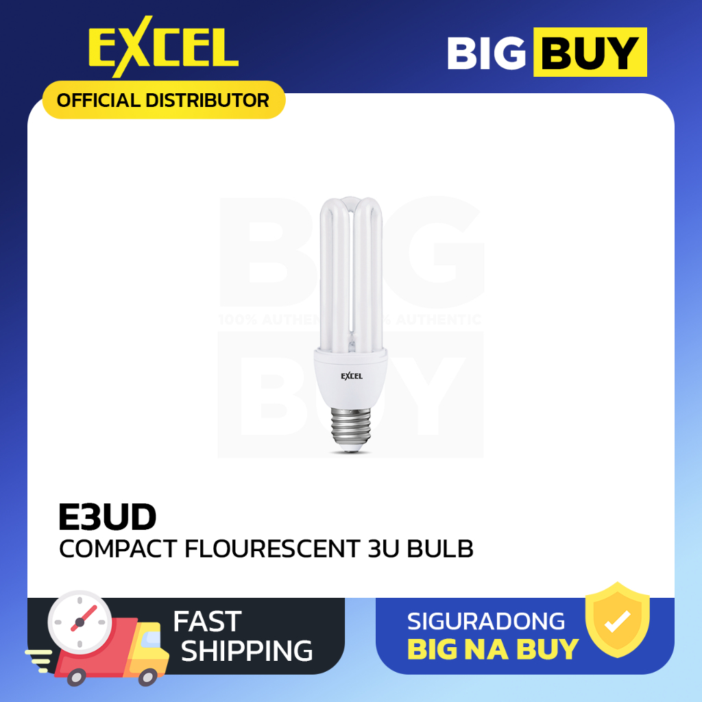 [A] Excel - Compact Fluorescent 3U Bulb - 10W, 14W, 16W - Daylight ...