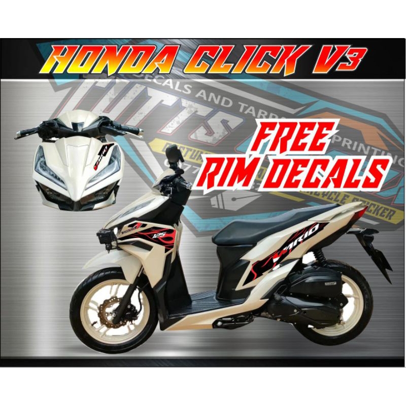 High Quality Custom Honda click v3 decals, Vario decals for honda click ...