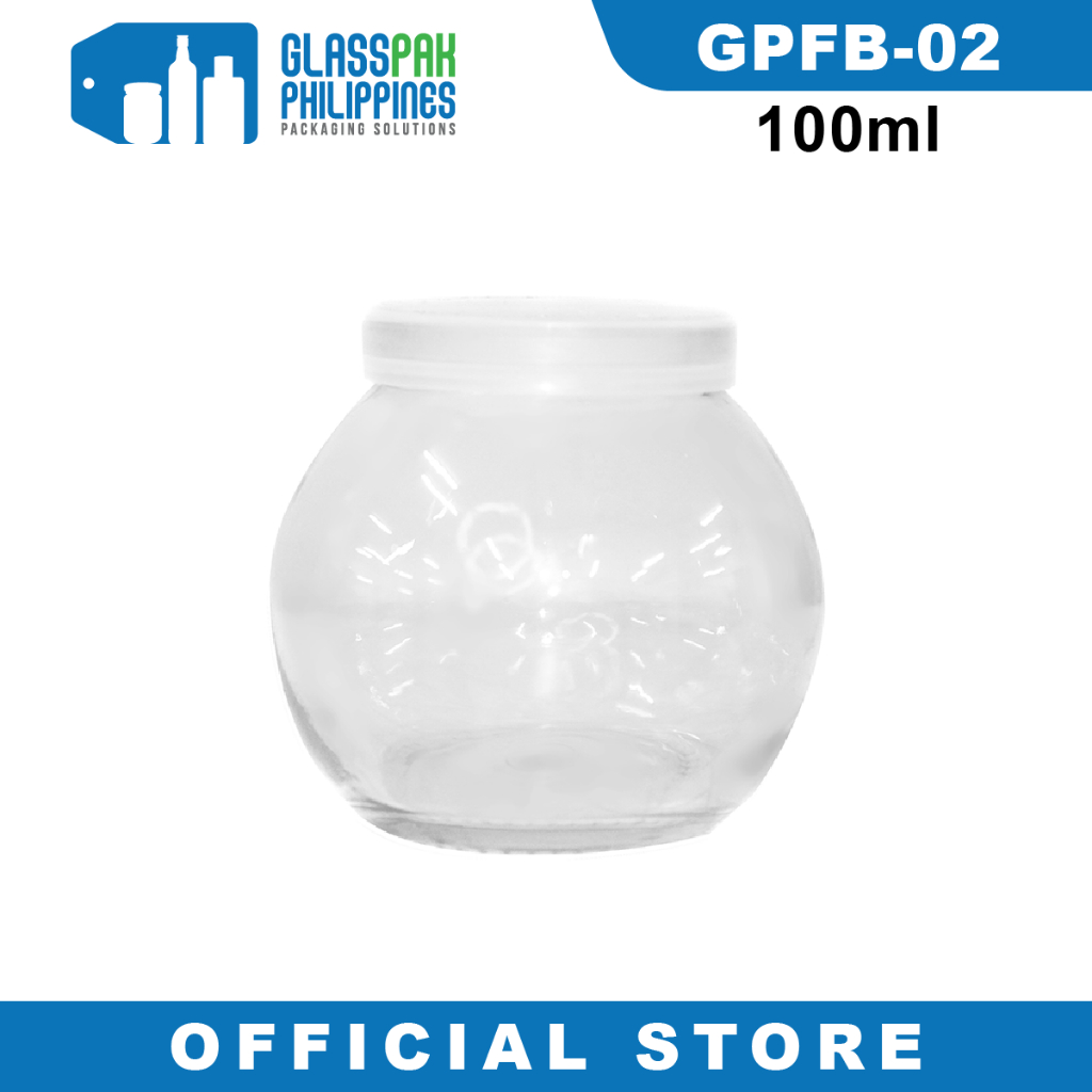 Glasspak 100ml 200ml Round Pudding Bottle Glass Heat Resistant Yogurt ...