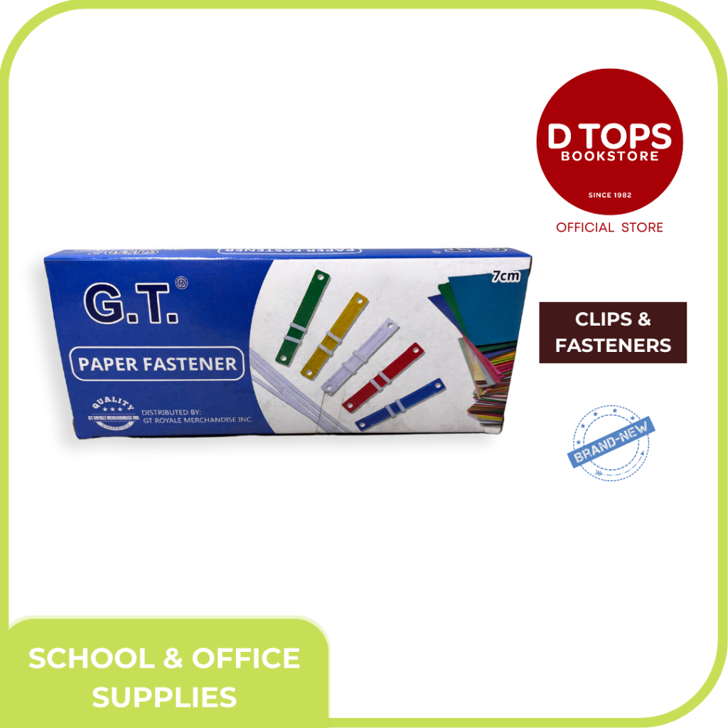 GT Paper Fastener 7.5 cm Multicolor 50 pcs per box | Shopee Philippines