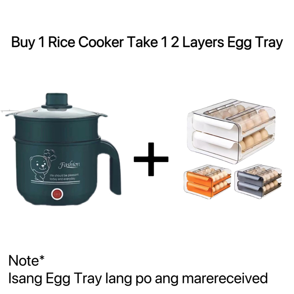 100% Original Smilee BUY 1 GET 1 Sulit Combo Rice Cooker And 2 Layers ...