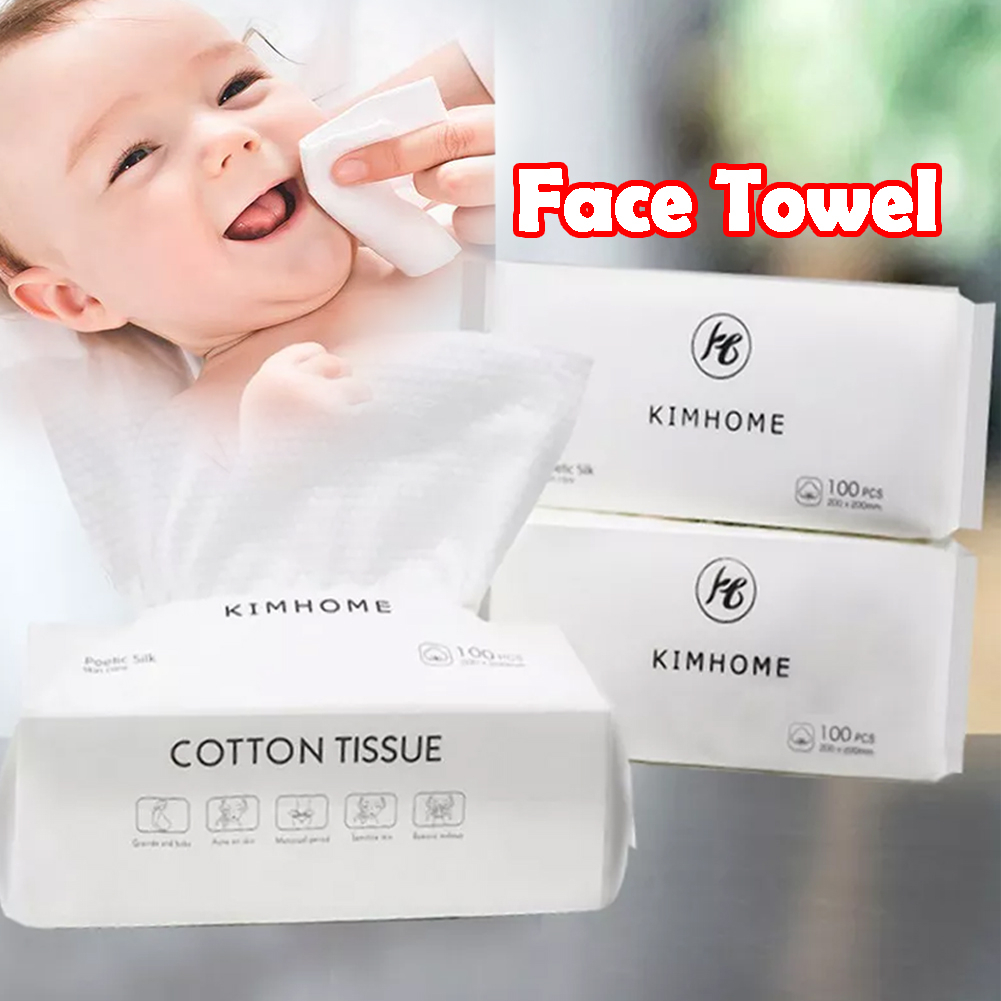 100PCS Disposable Wash Face Towel,Clean Face Towel Make of Cotton