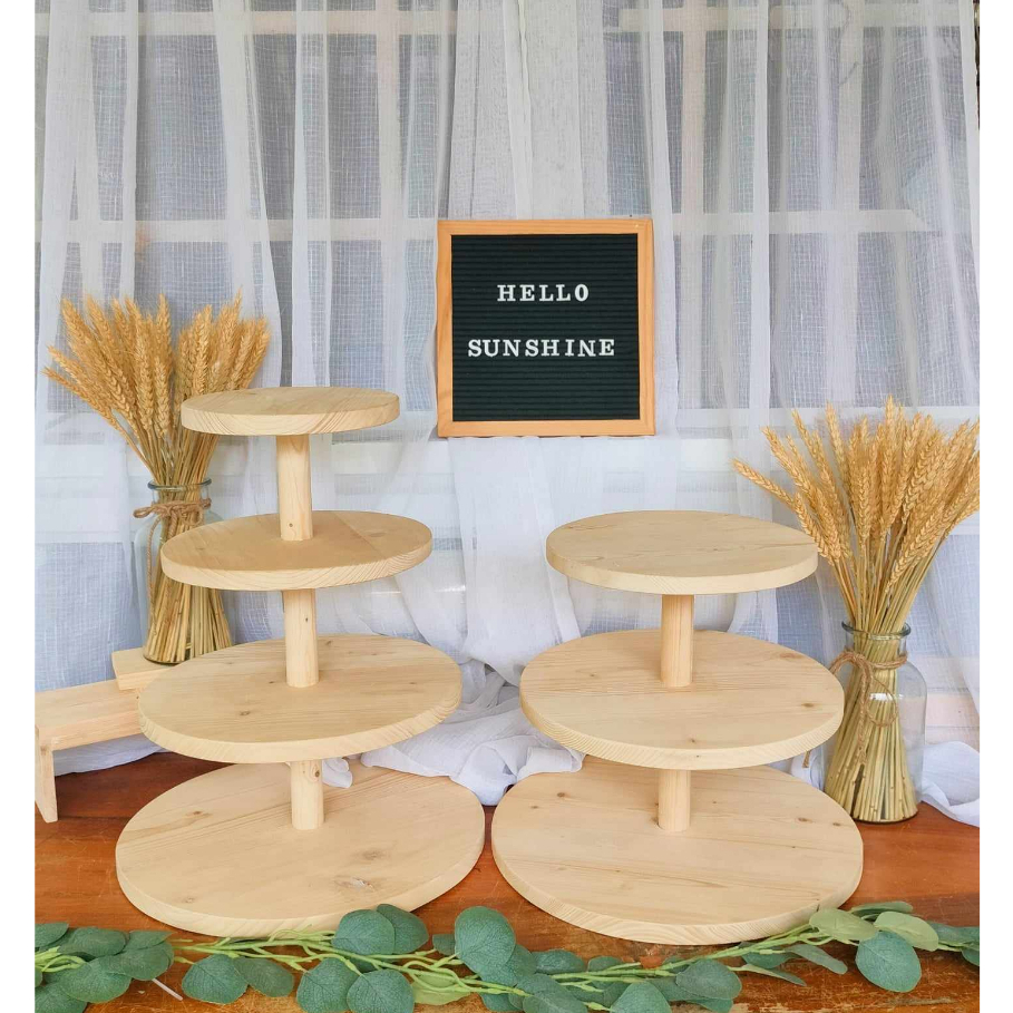3, 4 Wooden Cupcake Tier, Display, Cake Tower, Donut Tower, Cupcakes