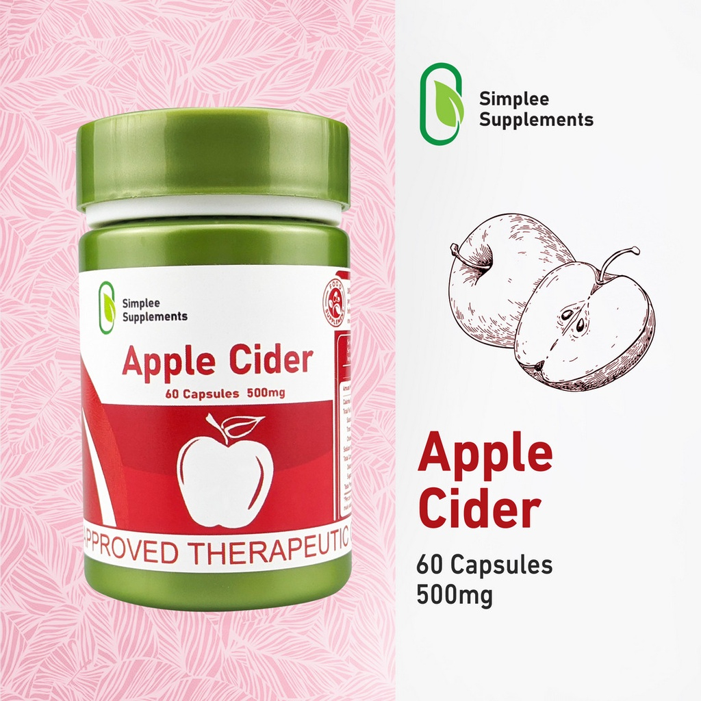 Simplee Apple Cider Capsule Supplement 60 Vegan capsules (500mg each