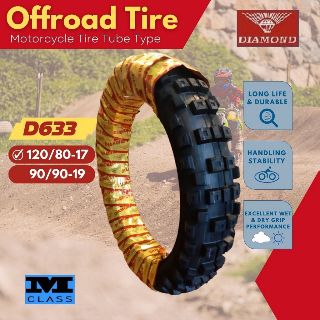 R17 D633 OFFROAD TUBE TYPE MOTORCYCLE TIRE FOR XR150L, XR125, XTZ150 ...