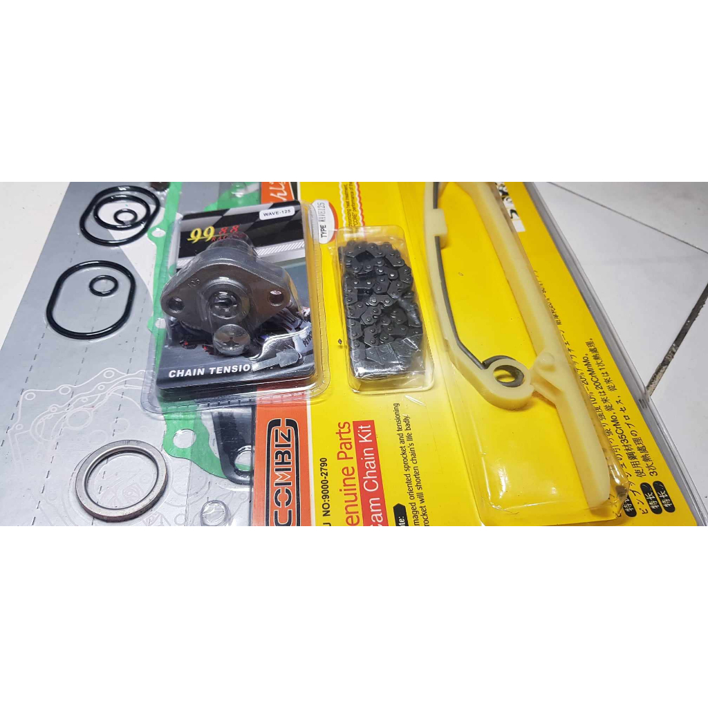 WAVE 125/XRM 125 TIMING SET CHAIN/TENSIONER/GUIDE/OVERHAUL LAHAT