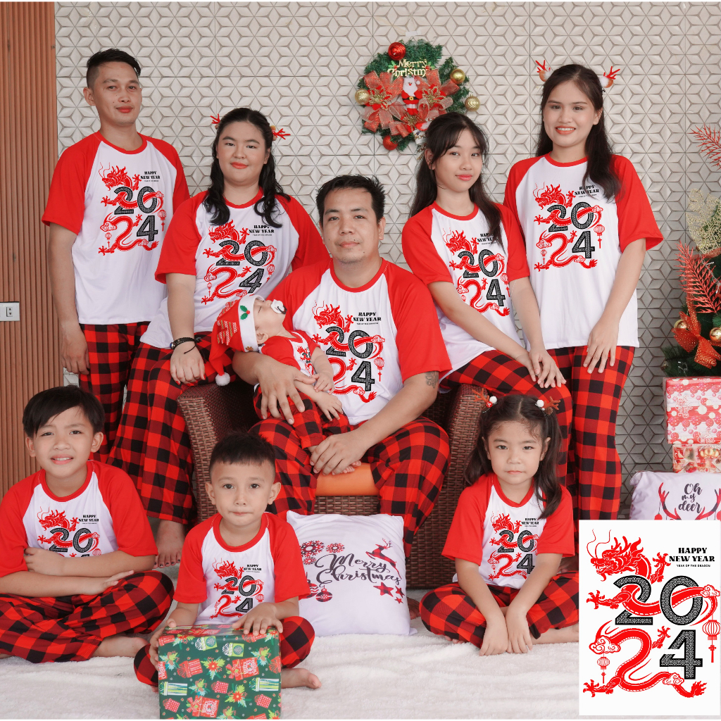 2024 Happy New Year Pajama Family Set Raglan T Shirt And Pajama Terno   Ph 11134207 7r98q Ll53o238b4vmdb