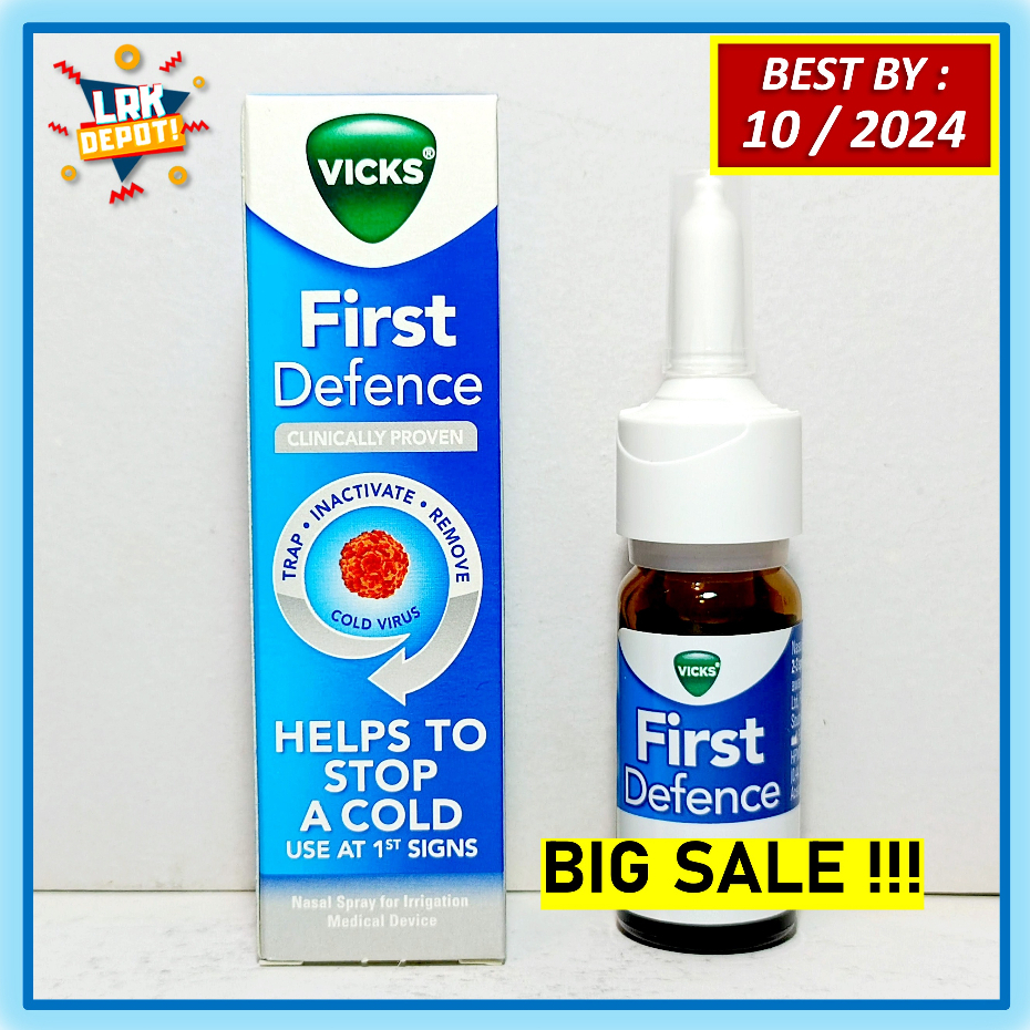 VICKS First Defence Nasal Spray 15 mL (for Cold Defense) Betadine alternative EXP 10/2024