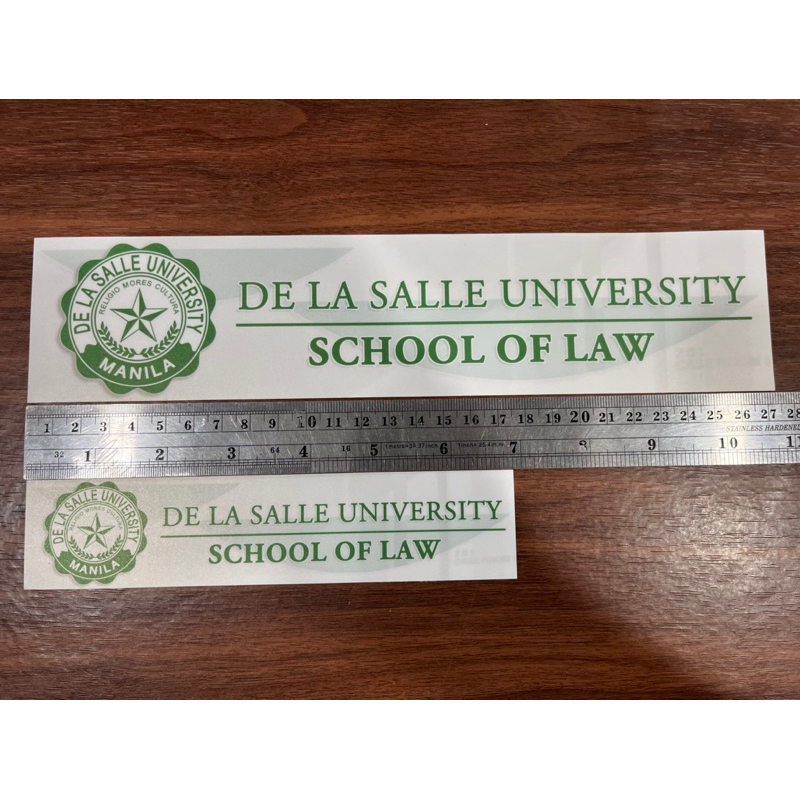 Brand new custom school inspired waterproof DLSU School of Law Bar ...