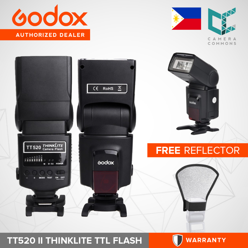 Godox Thinklite TT520II Wireless Speedlight Flash For Canon Nikon DSLR - Universal Hot Shoe