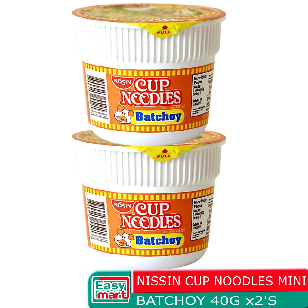 Easy.Mart Nissin Instant Cup Noodles Mini Batchoy 40gx2's