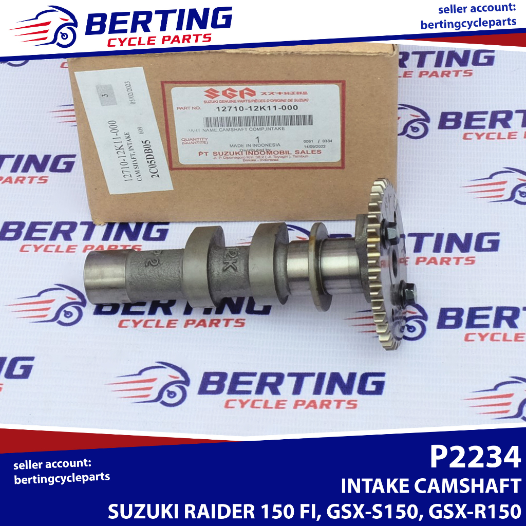 SGP INTAKE CAMSHAFT Suzuki Raider 150 FI V2 GSX-S150 (2021) GSX-R150 ...