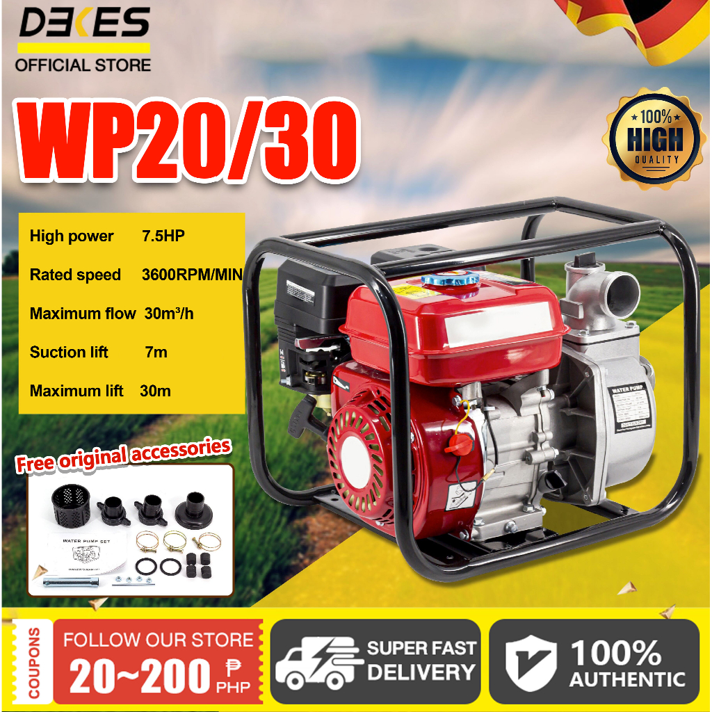 4Stroke Gasoline Engine Water Pump 2x2 3x3 inch HighLift For