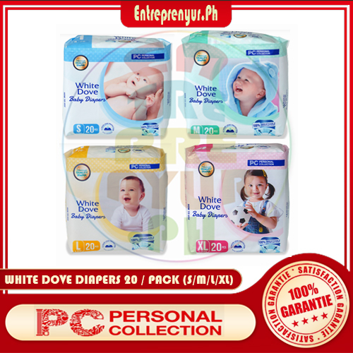 WHITE DOVE DIAPERS 20 / PACK (S/M/L/XL) | Shopee Philippines