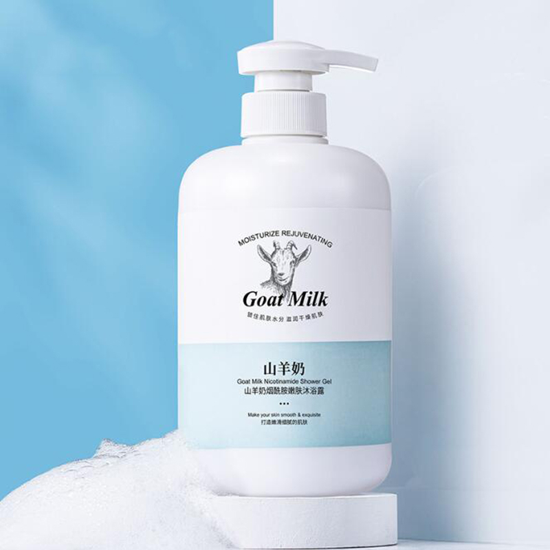 500ml Goat Milk Body Wash Whitening Niacinamide And Moisturizing Body