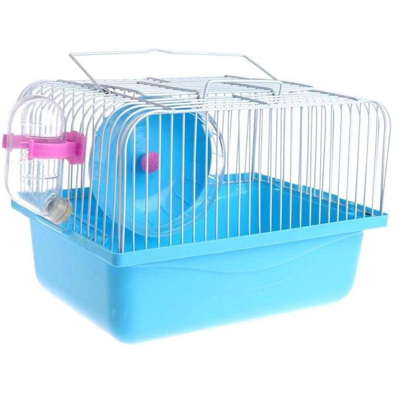 Image showcasing Hamster House Cage Set With Complete Wheel Food Water Feeder ...