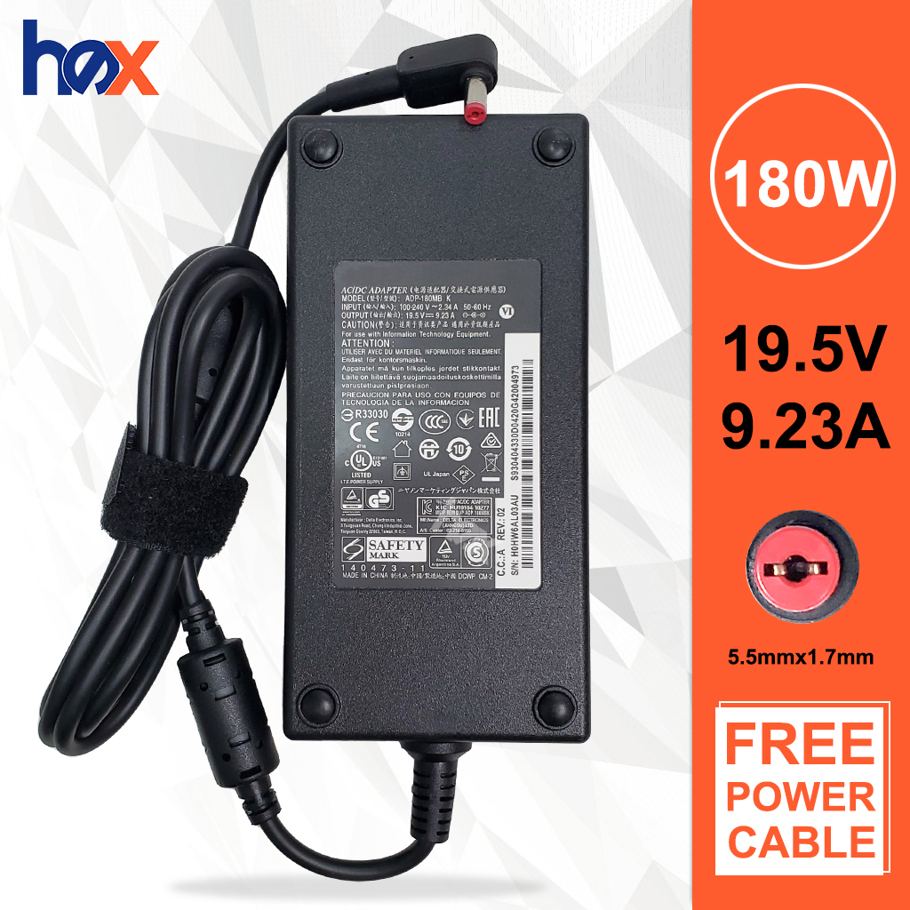 180W Acer Nitro 7 AN715-51-783M Adaptateur CA Chargeur - Europe