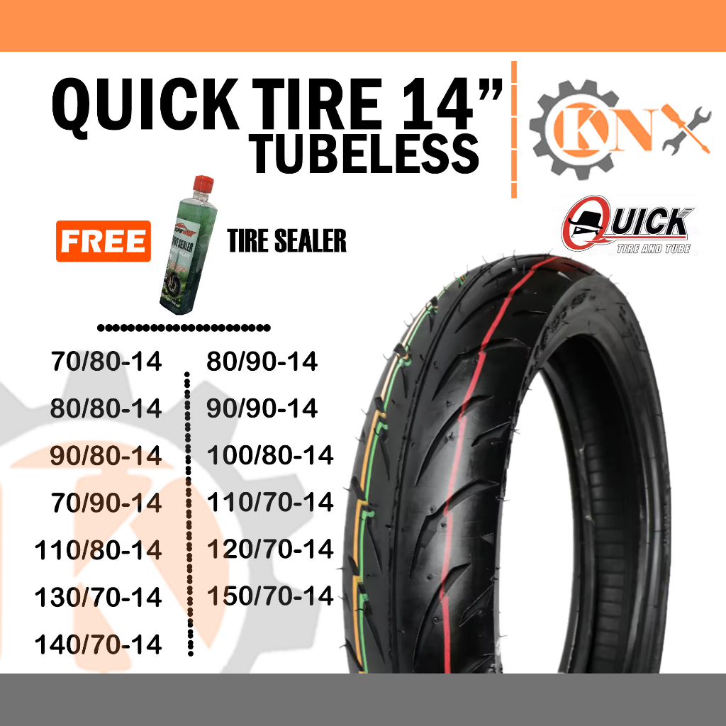 AKJ MOTOR | QUICK Tire PHOENIX (GR390) Tubeless by 14 - Made In ...