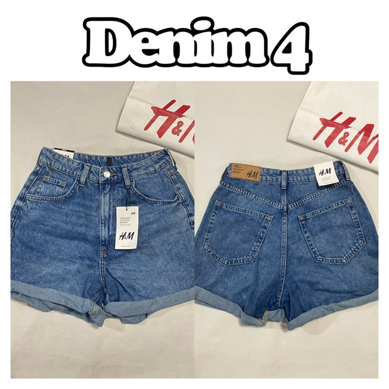 Overruns H M Denim HW Shorts size 22 29 High Waist Waisted Shopee Philippines