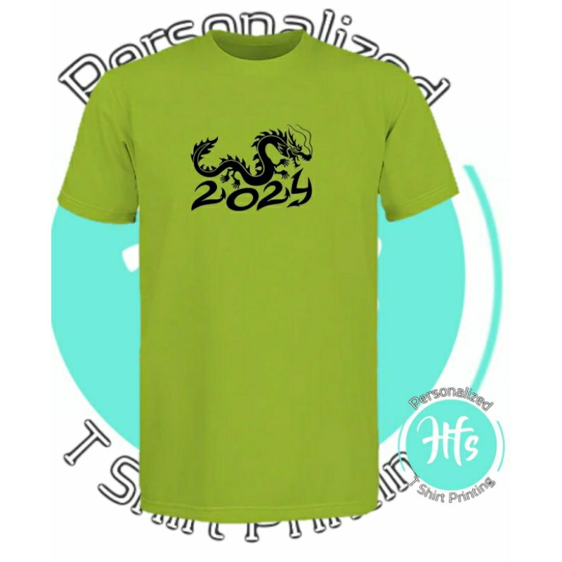 LUCKY COLOR OF THE YEAR 2024 SPRING GREEN YEAR OF THE DRAGON 2024,NEW YEAR 2024 FAMILY PRINTED