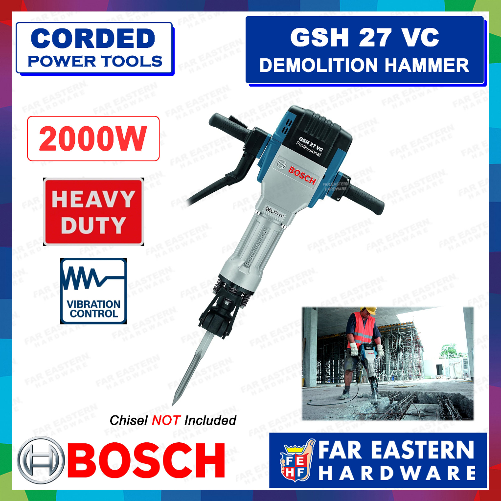 BOSCH GSH 27 VC Breaker / Demolition Hammer 2000W Jackhammer Made in ...