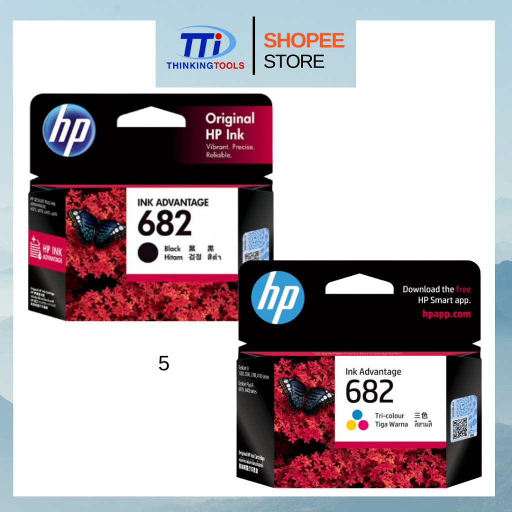 HP (682) BLACK / TRI-COLOR INK CARTRIDGE | Shopee Philippines