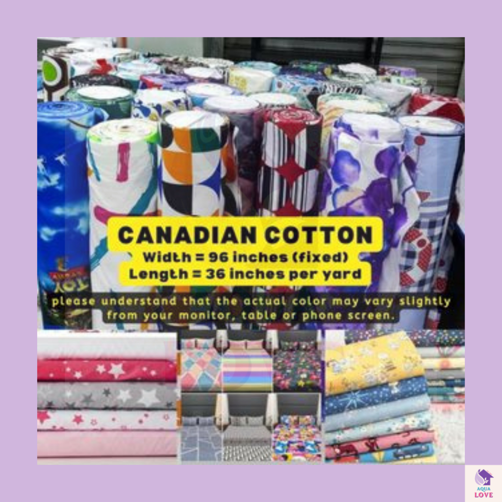 AQUA *Pure Canadian Cotton 96" inch Width TELA Only (Per Yard Canadian