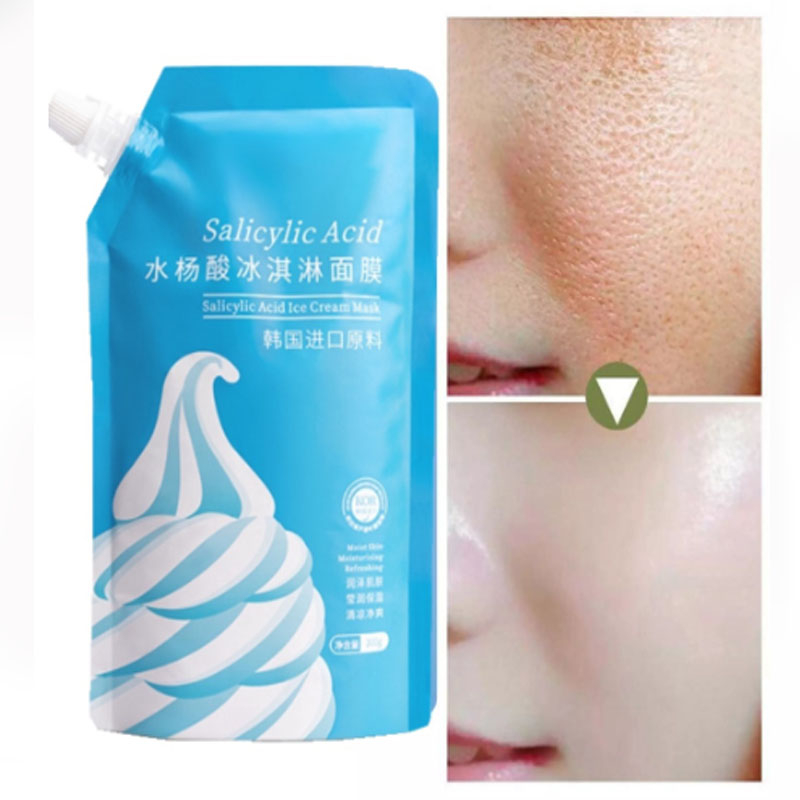 Salicylic Acid Ice Cream Face Mask Moisturizing Clean Pores Brighten Skin Soothing Dry Skin
