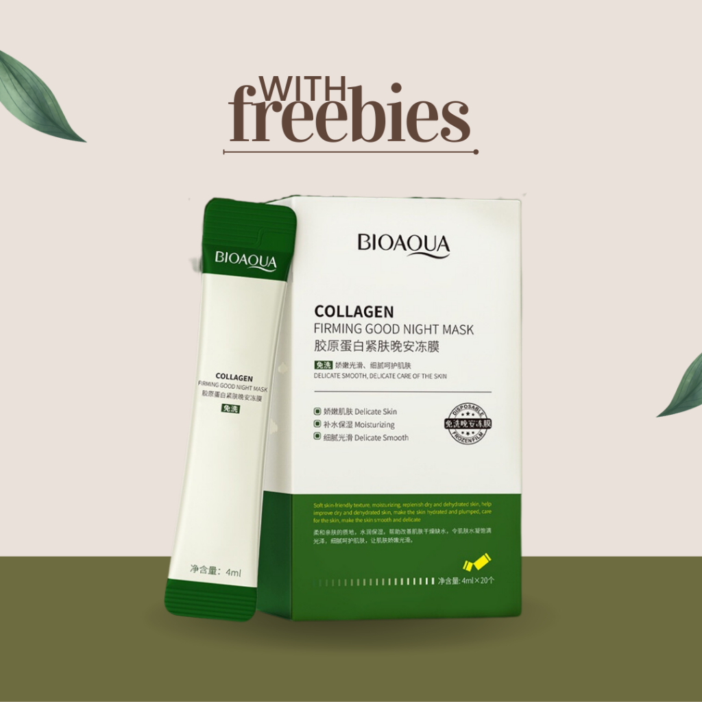 BioAqua Collagen Firming Good Night Mask 20PCS per box for glowing skin