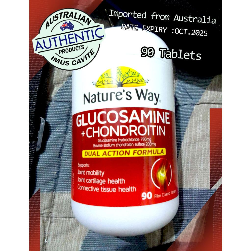Nature's Way GLUCOSAMINE + CHONDROITIN Dual Action Formula (90 Tablets ) Imported from Australia
