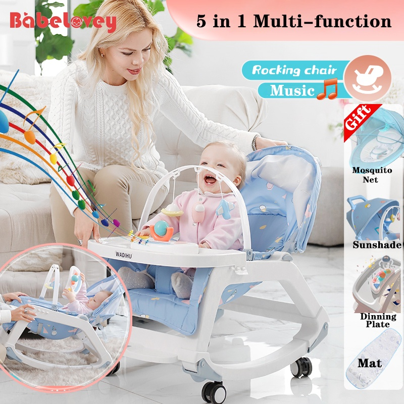 5 in 1 Rocking Chair For Baby Rocker Baby Swing Rocker Music Multi ...