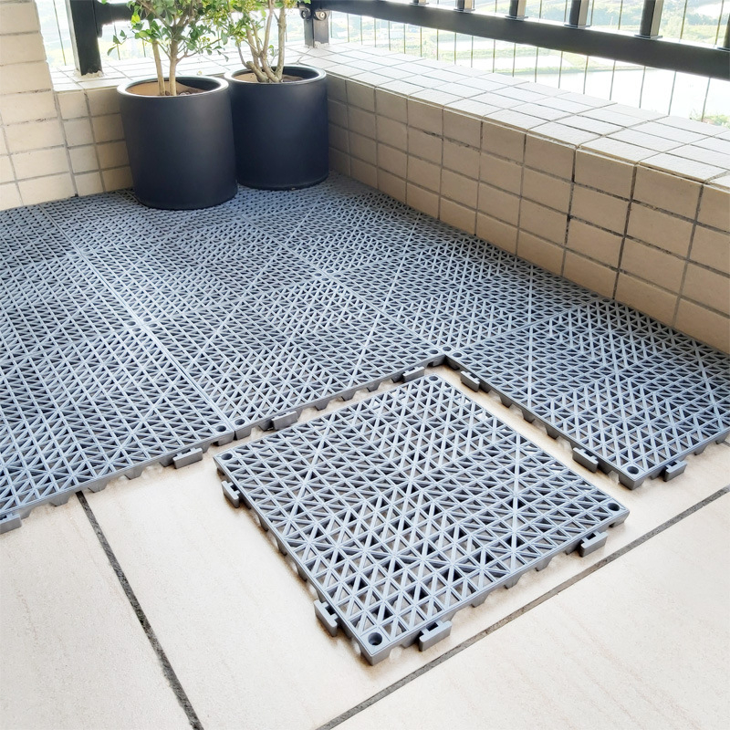 Outdoor Modular Interlocking MultiUse Plastic Deck Tile SelfDraining