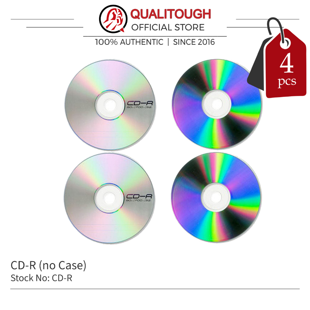 4pcs CD-R (No Case) [CD-R] | Office & School Supplies | Rewritable ...