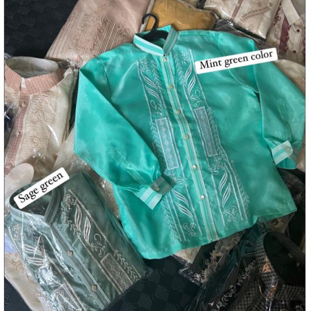 Mint green /sage green direct manufacturer Barong Tagalog Shopee Philippines