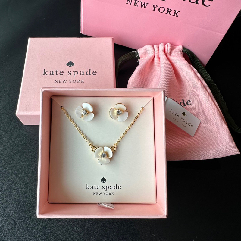 KSNY Kate Spade Earrings Necklace Jewellery Set | Shopee Philippines