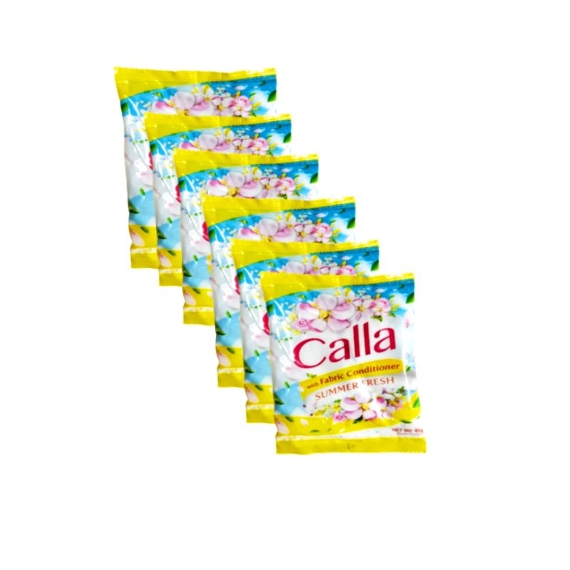 12 Pcs Plus 2 Downy Calla Detergent Powder with Fabcon Scent 45grams ...