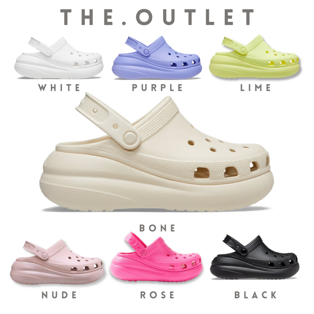 CROCS CRUSH COMFORT PLATFORM CLOGS FOR WOMEN (Wedge1)