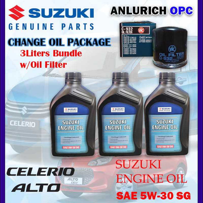 SUZUKI GENUINE ENGINE OIL 5W30 Suzuki Alto & Celerio (3Liters Bundle w