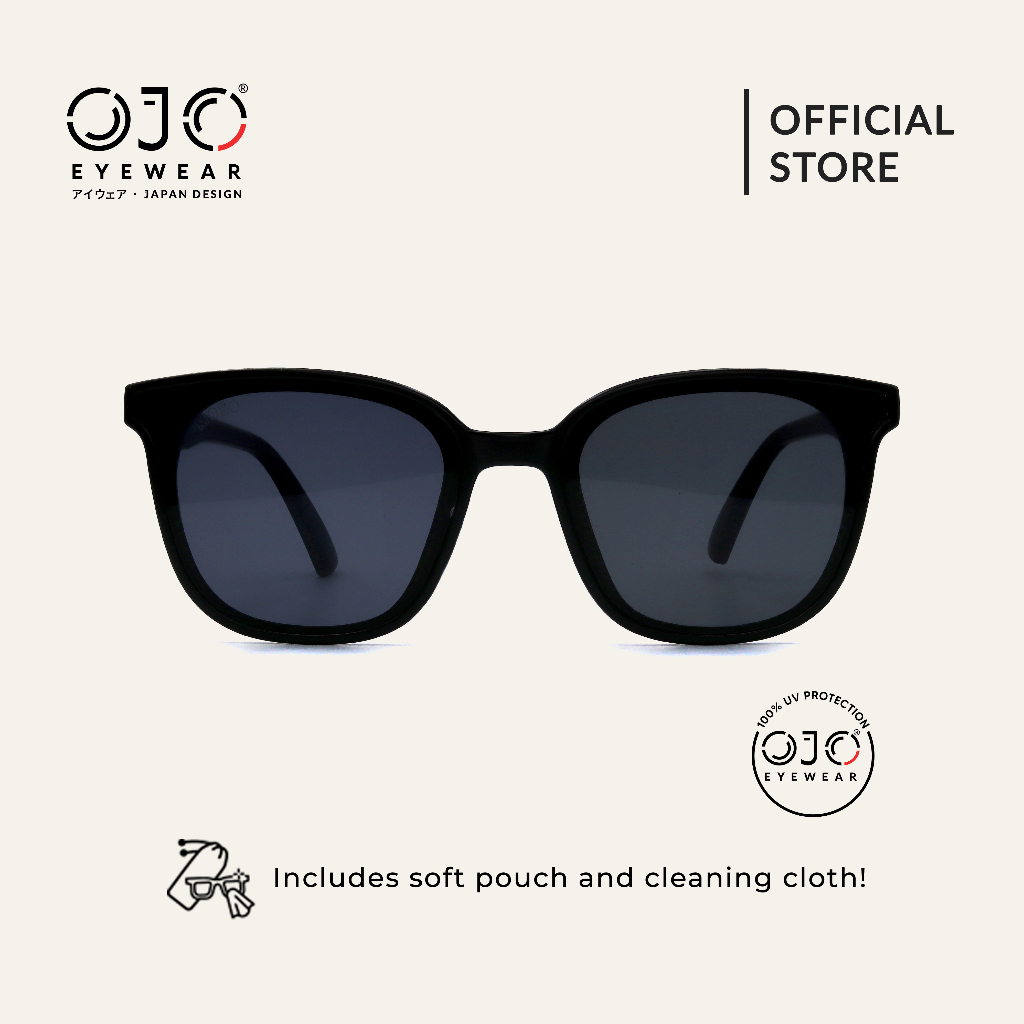 OJO Eyewear Moso MO36 Oversized Sunglasses (Black, Matte Black and Blue