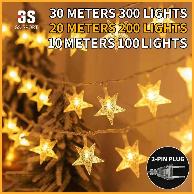 10M-20M-30M LED Star Fairy String Lights Lamp Christmas Wedding Party ...