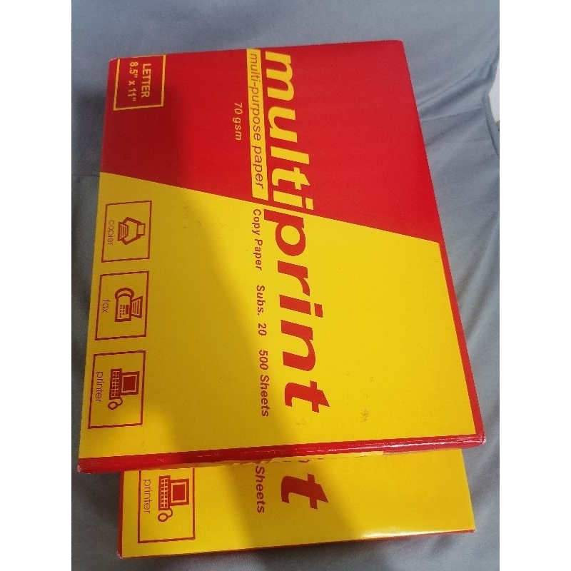 Multiprint Copy Paper 500 Sheets | Bondpaper|letter size 8.5