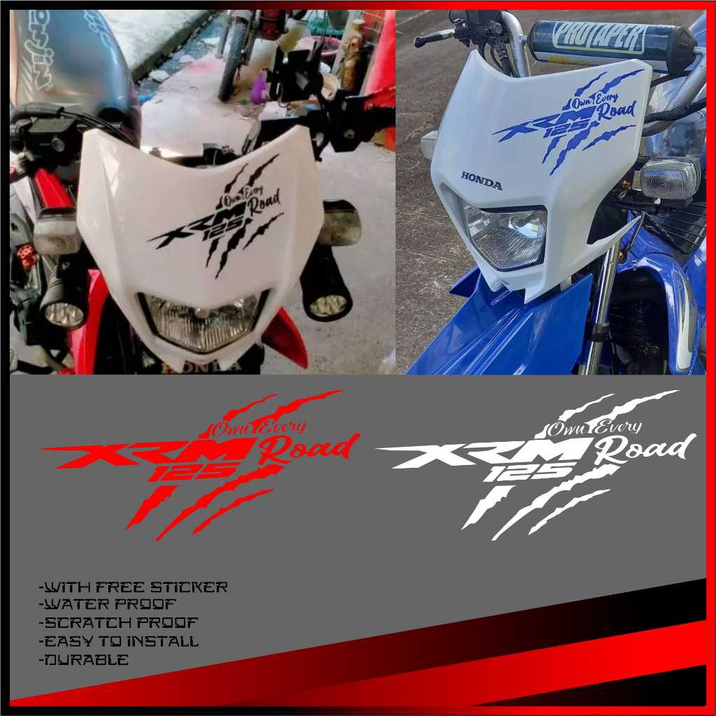 Honda XRM 125 Sticker XRM Decals XRM Sticker Waterproof Cut Out Sticker Good Quality Shopee Philippines