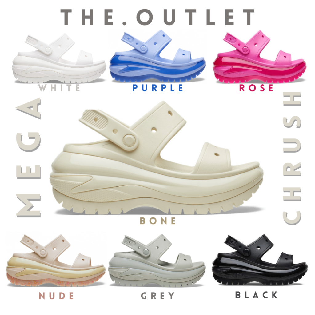 CROCS MEGA CRUSH SANDALS SLIDE STRAP FOR WOMEN WITH ECOBAG AND HANG TAG