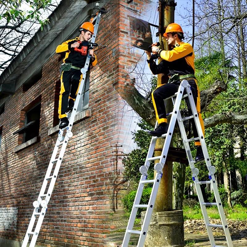 COD High Quality Multipurpose Ladder 7 in 1 Folding Ladder 12 Steps, 16 ...