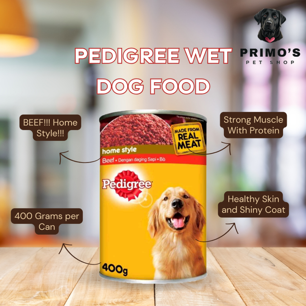 PEDIGREE Wet Dog Food Canned - Beef Home Style Dog Food in Can 400