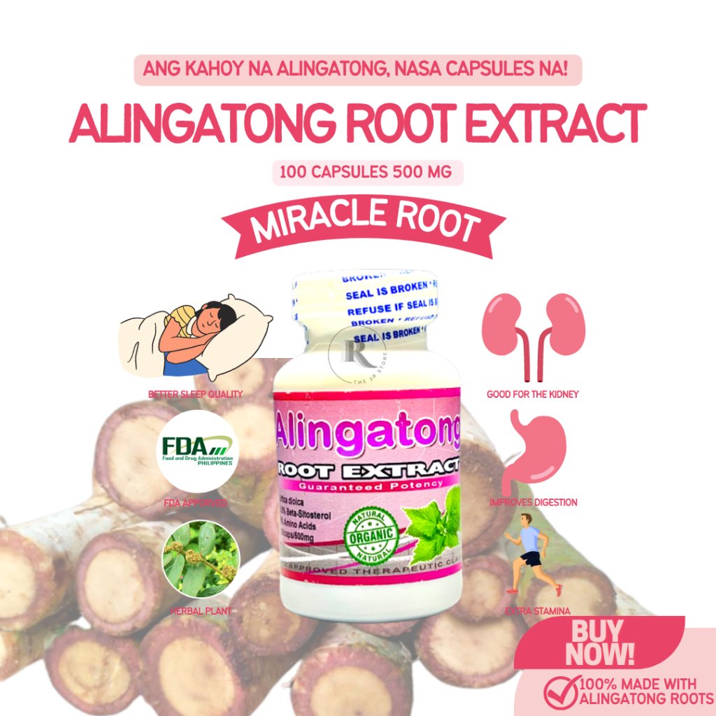 Original Alingatong Capsules | 100 Capsules | 500 mg | herbal roots ...