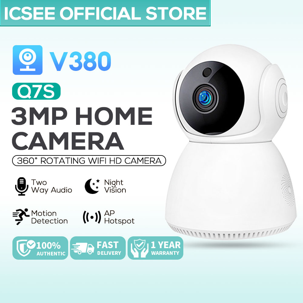 ISCEE V380 Q7s HD Night Vision Wireless Wifi IP Security Monitoring