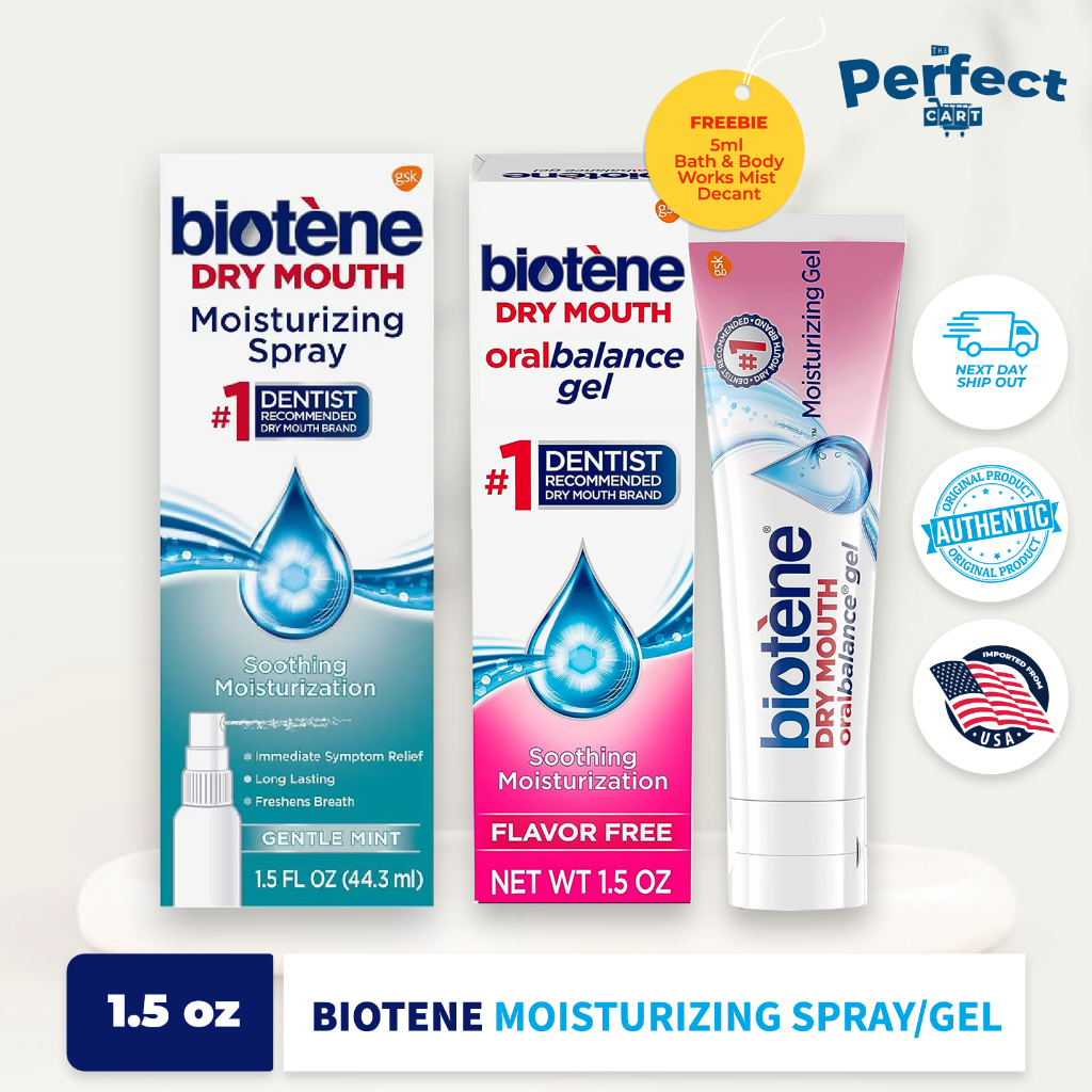 Biotene Dental Products Dry Mouth Moisturizing Spray, Gentle Mint, 1.5 ...