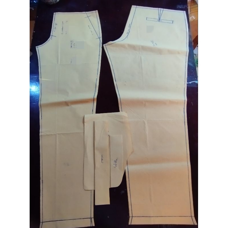 sewing pattern for Men's pants 2 in 1 ( baston and straight cut ...