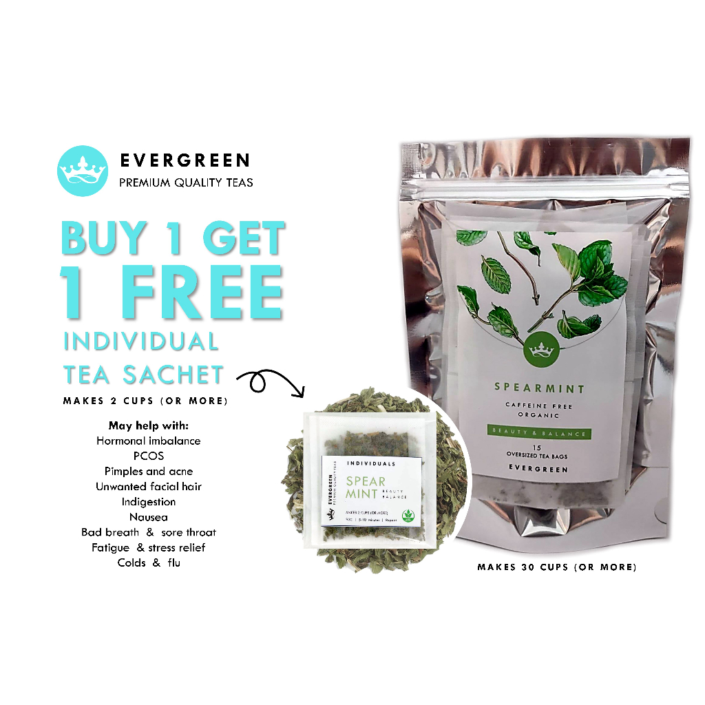 SPEARMINT TEA USA in Oversized Tea Bags | Pure Organic Caffeine-Free ...